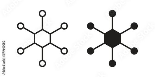 Hub icon vector, sign and symbol for design, website or apps elements.