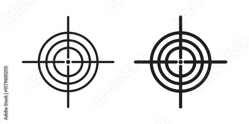 Gun target icon vector, sign and symbol for design, website or apps elements.