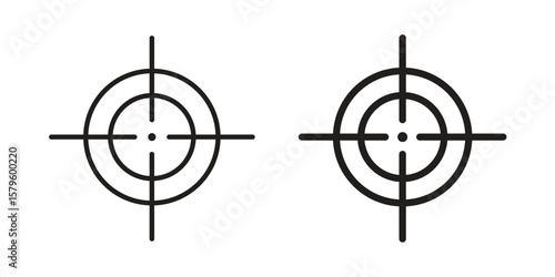 Gun target icon vector, sign and symbol for design, website or apps elements.