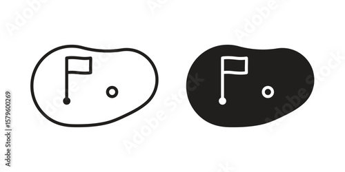 Golf yard icon vector, sign and symbol for design, website or apps elements.