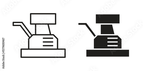 Floor sanding machine icon vector, sign and symbol for design, website or apps elements.