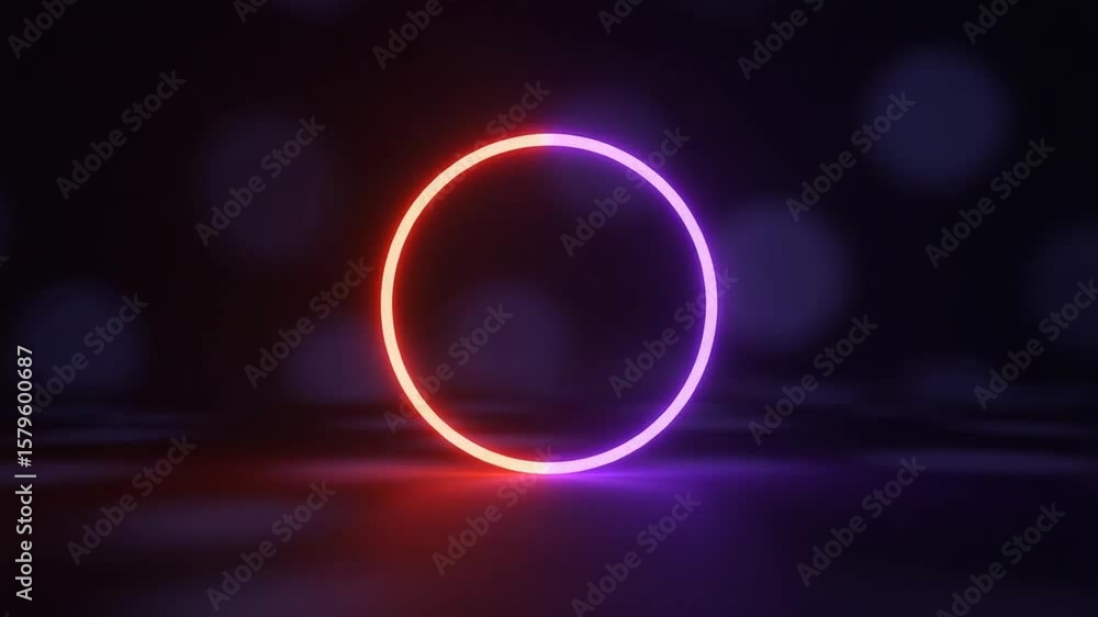 custom made wallpaper toronto digitalNeon circle on dark background