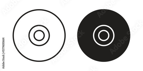DVD icon vector, sign and symbol for design, website or apps elements.