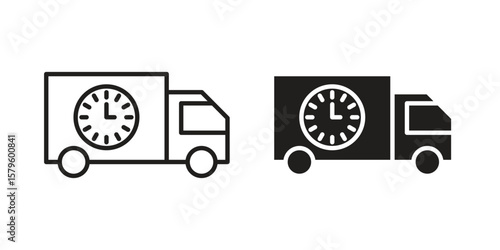 Delivery delay icon vector, sign and symbol for design, website or apps elements.