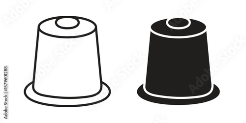 Coffee capsule icon vector, sign and symbol for design, website or apps elements.