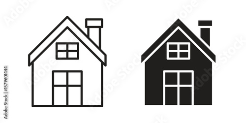 Chalet icon vector, sign and symbol for design, website or apps elements.
