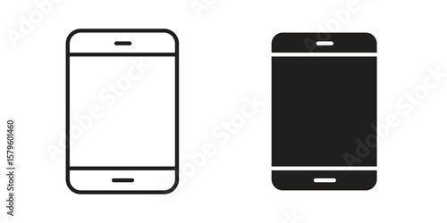 Cell phone icon vector, sign and symbol for design, website or apps elements.