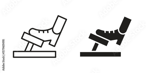 car pedal icon vector, sign and symbol for design, website or apps elements.