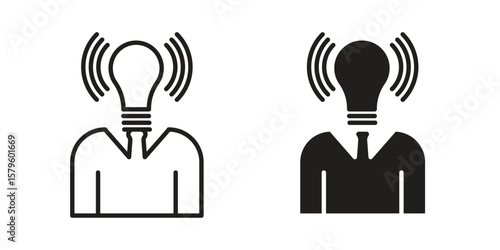 Brand awareness icon vector, sign and symbol for design, website or apps elements.