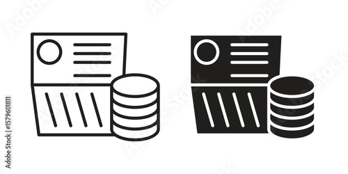 Bankbook icon vector, sign and symbol for design, website or apps elements.