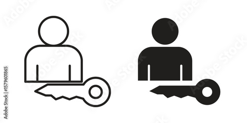 Authentication icon vector, sign and symbol for design, website or apps elements.