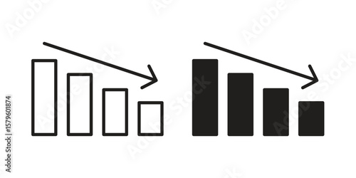Attrition icon vector, sign and symbol for design, website or apps elements.
