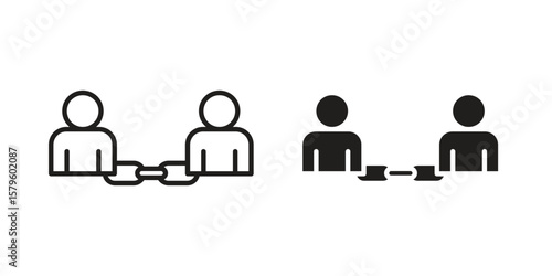 Affiliate link icon vector, sign and symbol for design, website or apps elements.