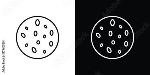 Thalassaemia icon vector symbols pack in black and white lines