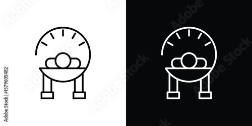Solarium icon vector symbols pack in black and white lines