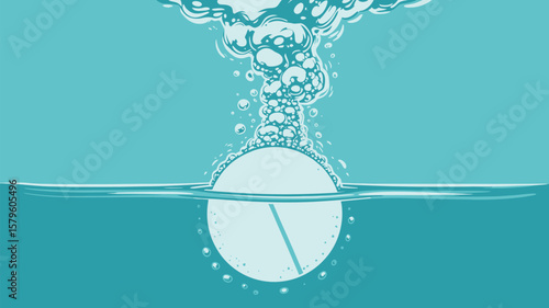 Effervescent Tablet Dissolving in Water