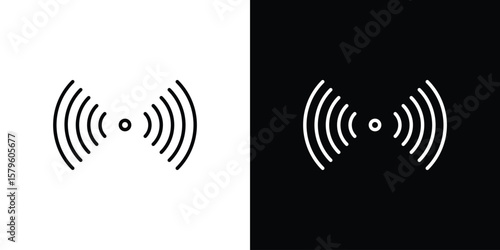 Sensor icon vector symbols pack in black and white lines