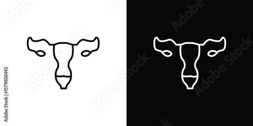 Pelvic inflammatory disease icon vector symbols pack in black and white lines