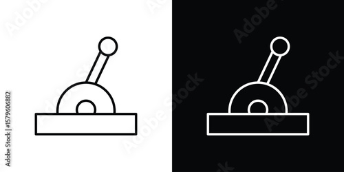Lever icon vector symbols pack in black and white lines