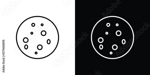 Leukemia icon vector symbols pack in black and white lines