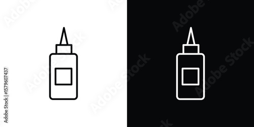 Glue icon vector symbols pack in black and white lines