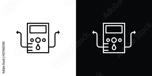 Dialysis icon vector symbols pack in black and white lines