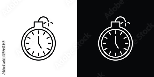 Free Download Deadline icon vector symbols pack in black and white lines - GFXLoad