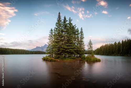 two jack lake, banff national park, alberta, canada