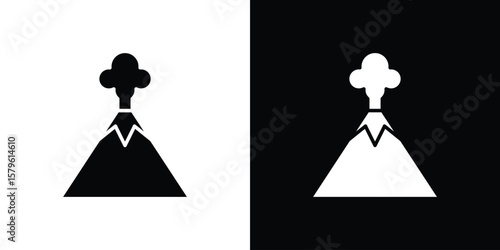 Volcano icon collection. Flat illustration of vector icon