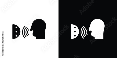 Voice control icon collection. Flat illustration of vector icon