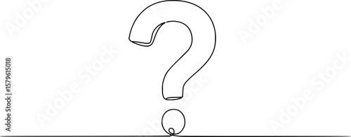 continues line thin mark question
