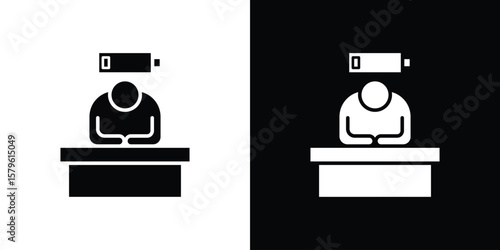 Tired person icon collection. Flat illustration of vector icon