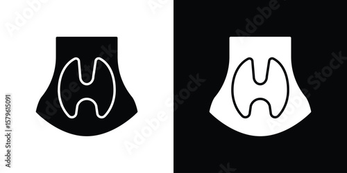 Thyroid icon collection. Flat illustration of vector icon