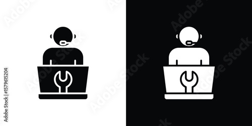 Tech support icon collection. Flat illustration of vector icon
