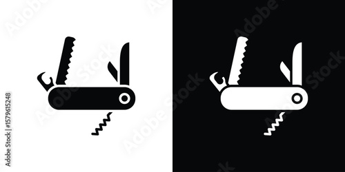 Swiss Knife icon collection. Flat illustration of vector icon