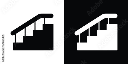 Stairs icon collection. Flat illustration of vector icon