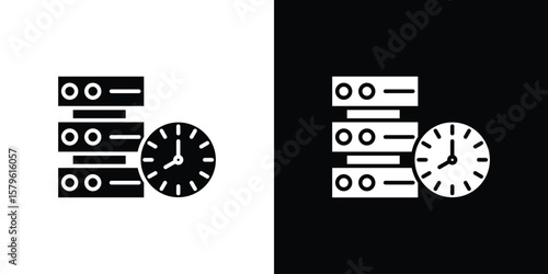 Real time data icon collection. Flat illustration of vector icon