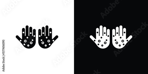 Rash hand icon collection. Flat illustration of vector icon