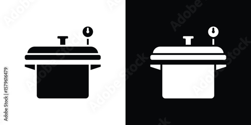pressure cooker icon collection. Flat illustration of vector icon