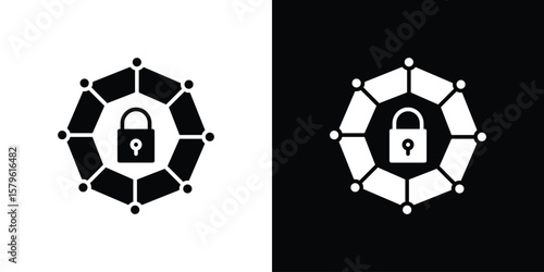 Private network icon collection. Flat illustration of vector icon