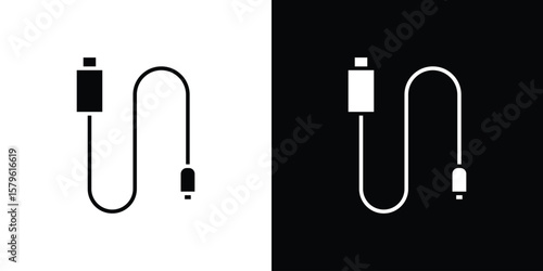 Phone cable icon collection. Flat illustration of vector icon