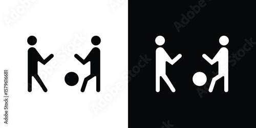 People playing Ball icon collection. Flat illustration of vector icon