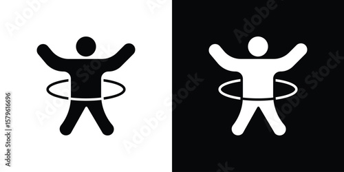 People Hula hop icon collection. Flat illustration of vector icon