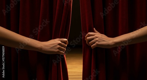 hands of the curtain