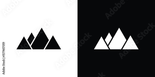 Mountain icon collection. Flat illustration of vector icon