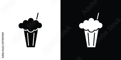 Milkshake icon collection. Flat illustration of vector icon