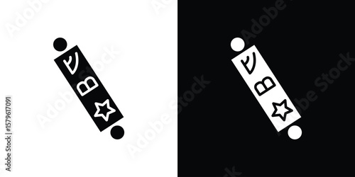 Mezuzah icon collection. Flat illustration of vector icon
