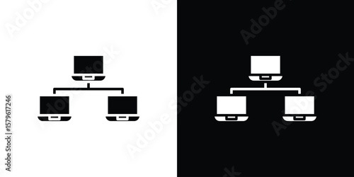 Local network icon collection. Flat illustration of vector icon