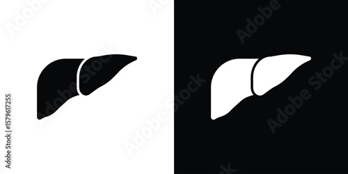 Liver icon collection. Flat illustration of vector icon