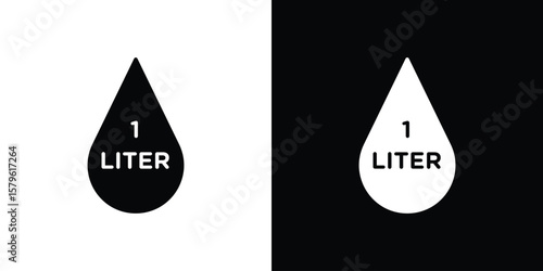 Liter icon collection. Flat illustration of vector icon